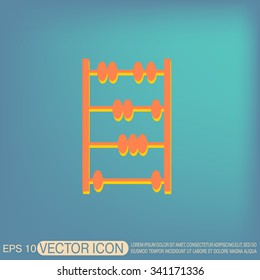old retro abacus icon. math sign