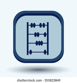 old retro abacus icon. math sign