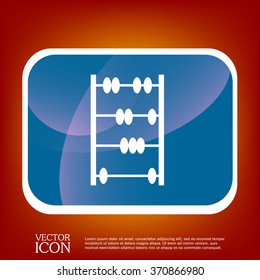 old retro abacus icon. math sign