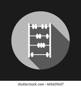 old retro abacus icon. math sign