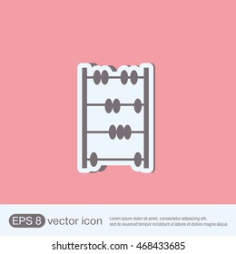 old retro abacus icon. math sign