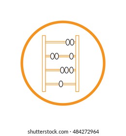 old retro abacus icon. math sign