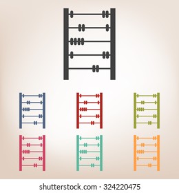 old retro abacus icon set. Vector illustration