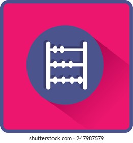 Altes Retro-Abacus-Symbol. Vektorflaches Symbol.