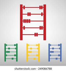 old retro abacus icon. Vector illustration