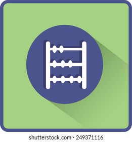Antiguo ícono retro de ábaco. Icono de pantalla plana.