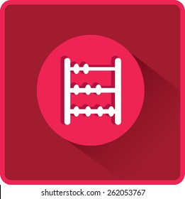 Old retro abacus icon. Vector flat icon.