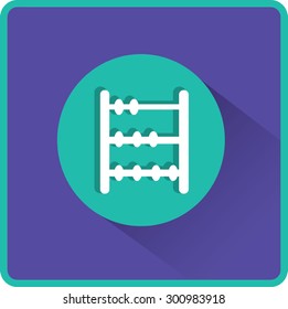 Old retro abacus icon. Vector flat icon.