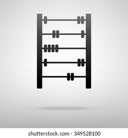 old retro abacus icon. Vector illustration
