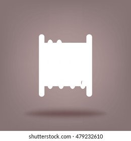 Ícone antigo do ábaco retro. Ícone plano de vetor.