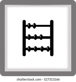 Old retro abacus icon. Vector flat icon.