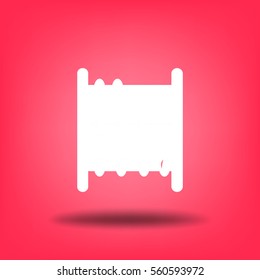 Old retro abacus icon. Vector flat icon.