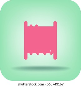 Old retro abacus icon. Vector flat icon.
