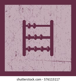 Old retro abacus icon. Vector flat icon.