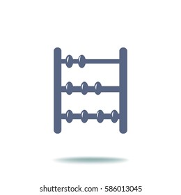 Old retro abacus icon. Vector flat icon.