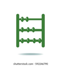 Altes Retro-Abacus-Symbol. Vektorflaches Symbol.