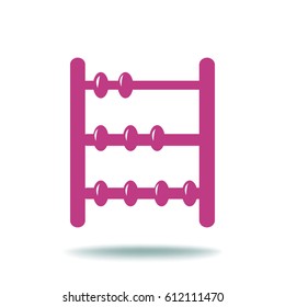 Old retro abacus icon. Vector flat icon.