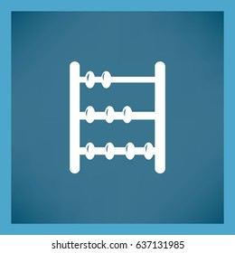 Old retro abacus icon. Vector flat icon.