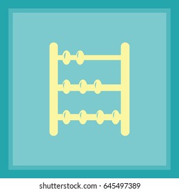 Old retro abacus icon. Vector flat icon.