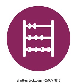 Old retro abacus icon. Vector flat icon.
