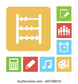 Old retro abacus icon. Vector flat icon.