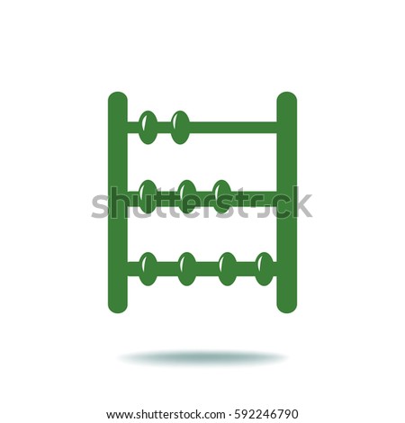 Old retro abacus icon. Vector flat icon.