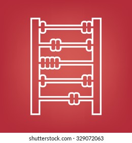 old retro abacus line icon. Vector illustration