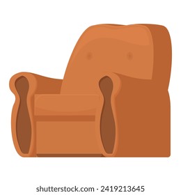 Old retro armchair icon cartoon vector. Apartment living. Divan area