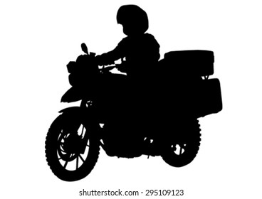 Old retro bike on white background
