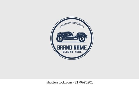 Old Retro Car Concept Logo Design 