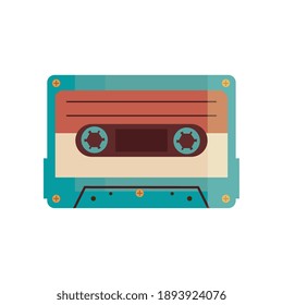 old retro cassette device icon vector illustration design