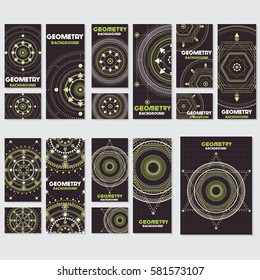 Old retro geometry Vintage style background Design Template,Vector Illustration