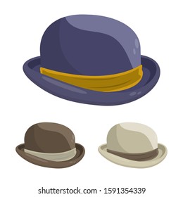 Old retro man hat vector design illustration isolated on white background