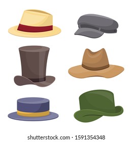 Old retro man hat vector design illustration isolated on white background