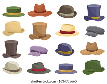 Old retro man hat vector design illustration isolated on white background