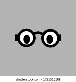 Old retro men's face accessories vector illustration background. Moustaches and eyeglasses icon.