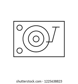 old retro music device vector icon