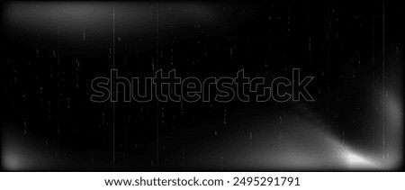 Old retro noir film frame texture. Black and white grain movie background. Vintage photo filter template with light leak, grain, scratches, noise, dust. Nostalgic cinematic photographic effect. Vector