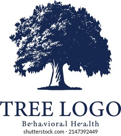 Old Retro  Out door Vector Tree -Vintage tree