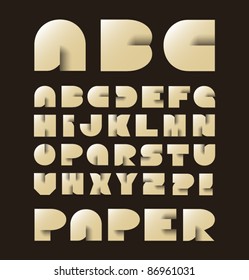 Old Retro Paper Alphabet