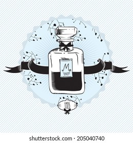 Old retro perfume bottle
