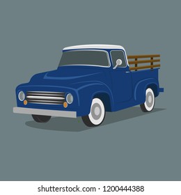 Classic Pickup Truck Flat Styled Vector Stock Vector (Royalty Free ...