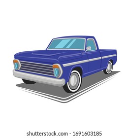 Antigua ilustración vectorial de coche retro. Vehículo de transporte de época. Caballo de trabajo agrícola