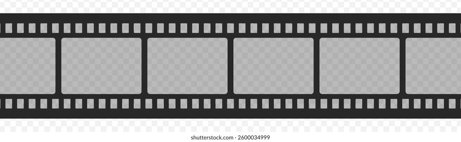 Old retro tape film video movies, Grunge vintage film strip for photo video filming, Vector illustration.