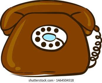 Altes Retro-Telefon, Illustration, Vektorgrafik auf weißem Hintergrund.