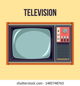 old retro television vector illustration