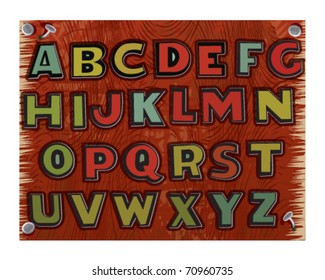 Old Retro Vintage Building Typography Vector Fonts