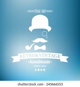 Old retro vintage grunge label - premium quality