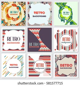Old retro Vintage style background Design Template Vector Illustration