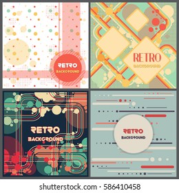 Old retro Vintage style background Design Template,Vector Illustration